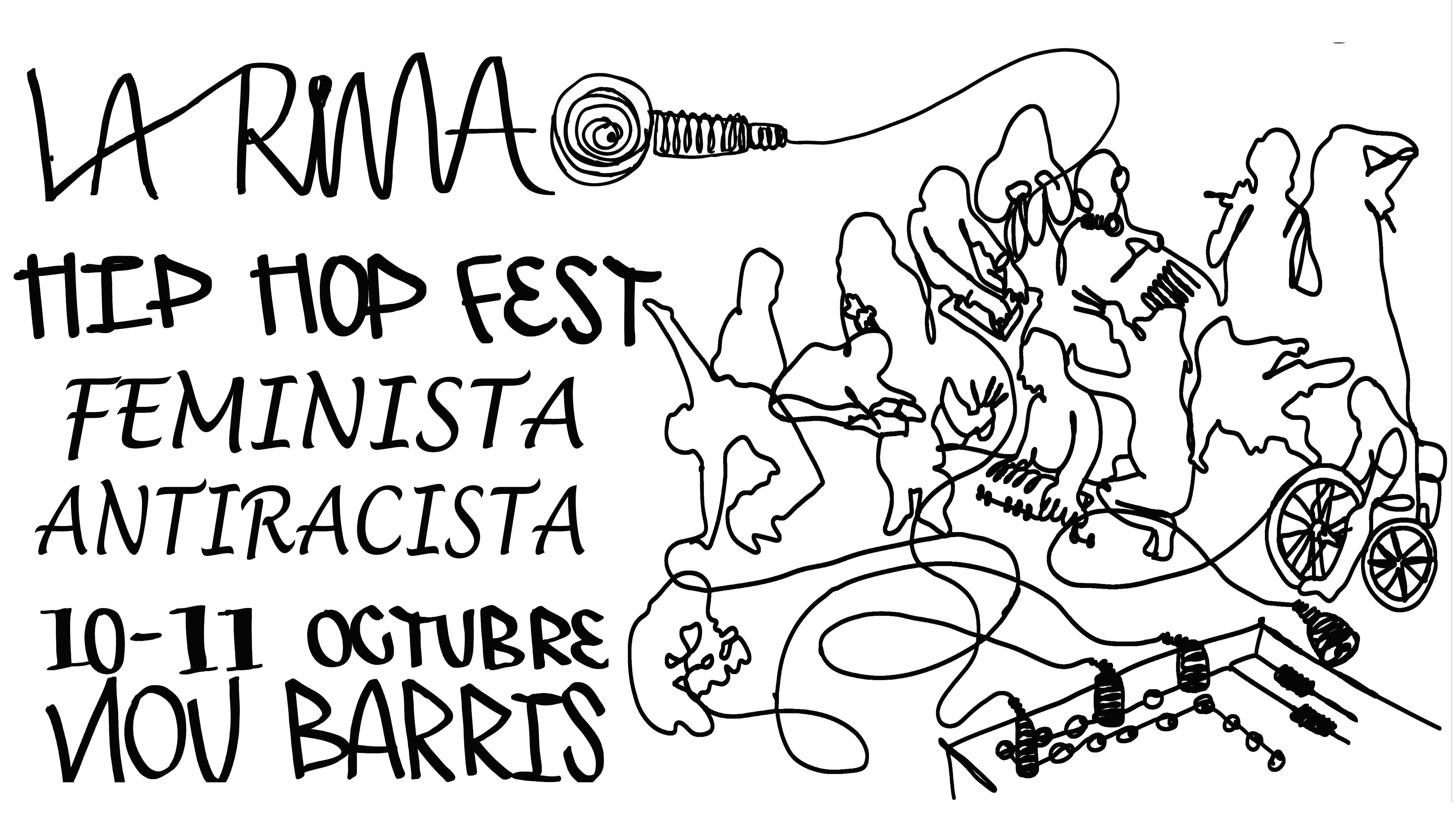 La Rima. Festival de hiphop feminista y antirracista a Nou Barris: 10 y 11 de OctubreLA RIMA HipHopFest feminista i antirracista a NouBarris: 10 i 11 d’Octubre